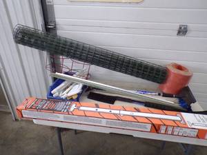 lot 131 image: Jack Post, Wire Fencing, Shelf Brackets and more