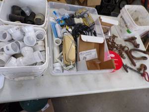 lot 137 image: PVC Fitting, Clevis, Hitch Pins and more