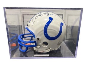lot 12 image: Edgerrin James #32 Indianapolis Colts Autographed Mini Helmet with COA