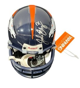lot 15 image: John Elway #7 Denver Broncos Autographed Mini Helmet with COA