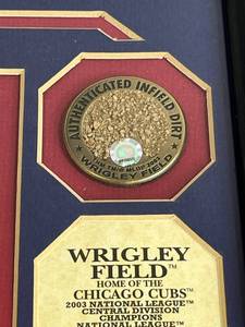 lot 27 image: Framed 2003 Wrigley Field Chicago Cubs Authenticated Infield Dirt Limited Edition (1,30010,000) Photo in 13x16 Frame