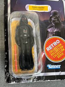 lot 54 image: Star Wars 2002 Retro Collection Obi-Wan Kenobi (Wandering Jedi) and Darth Vader (The Dark Times) - Sealed with Package Wear
