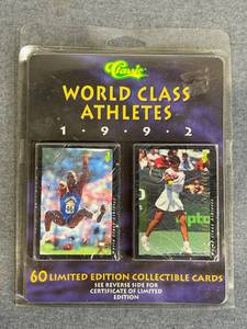 lot 65 image: Vintage 1992 Classic World Class Athletes 60 Limited Edition Colletible Cards (Sealed)
