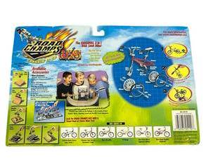 lot 75 image: Vintage 1999 Jakks Pacific Road Champs BXS Die Cast Bike Toy - Sealed with package wear
