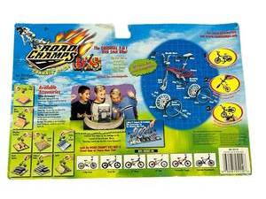 lot 78 image: Vintage 1999 Jakks Pacific Road Champs BXS Die Cast Bike Toy - Sealed with package wear