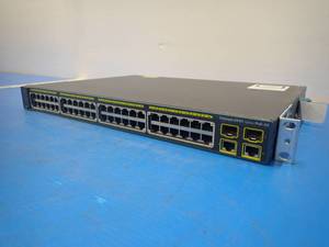lot 12 image: Cisco&nbspWS-C2960-48PST-L Network Switch  Includes CAB-AC power cable 