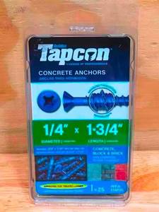 lot 41 image: Lot of 6 - Tapcon 14x1-34 Phillips Head 25 Pack Model # PF4-134P25