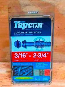 lot 42 image: Lot of 6 - Tapcon 316x2-34 Hex Head 25 Packs Model # HW3-234P25