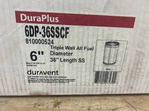 lot 71 image: DURAVENT 6 in. Dia 36 in. Chimney Pipe