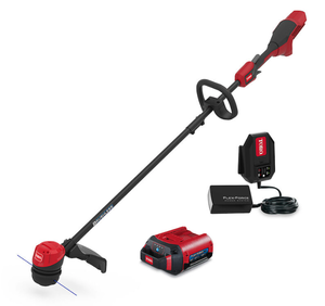 lot 9 image: Toro 60V MAX Brushless String Trimmer with 2.0Ah Battery and Charger Model # 51831 (Retail $189.99)