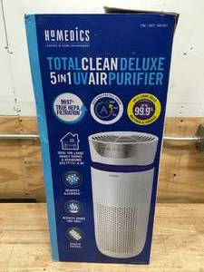 lot 54 image: Homedics Total Clean Deluxe 5 In 1 UV Air Purifier Model # AP-T40WT (Retail $209.99)