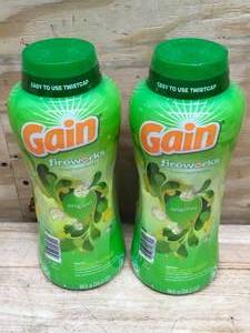 lot 94 image: Lot of 2 - Gain Fireworks in-wash scent booster 34 oz jug
