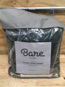 lot 100 image: Bare Home Shaggy Duvet Cover Size Full