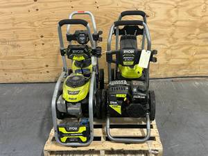 lot 102 image: RYOBI Lot of 4- Pressure Washers (parts or repair)