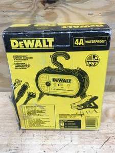 lot 133 image: Dewalt 4 Amp Professional Waterproof Battery Charger Model # DXAEWPC4 (Retails $79.40)