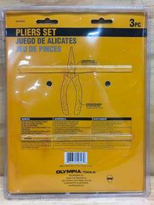 lot 142 image: Olympia Tools Pliers Set Model # 10-727-0115 0713247
