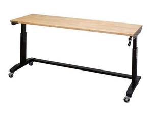 lot 5A image: HUSKY 72 in. W Black Adjustable Height Worktable