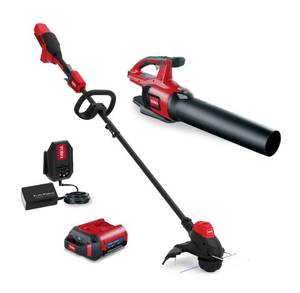 lot 20A image: Toro Flex-Force 60-volt Max Cordless Battery String Trimmer and Leaf Blower Combo Kit (Battery & Charger Included) (Retails for $299)