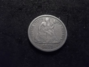 lot 16 image: 1877 CC Seated Dime