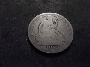 lot 21 image: 1858 Seated Half Dollar