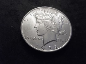 lot 40 image: 1922 Peace Silver Dollar
