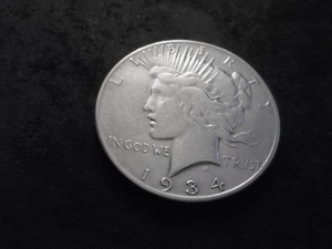 lot 56 image: 1934 S Peace Silver Dollar