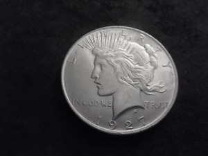 lot 51A image: 1927 D Peace Silver Dollar