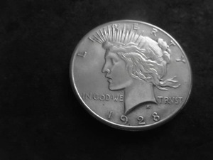 lot 56A image: 1928 Peace Silver Dollar