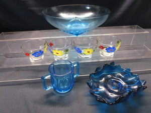 Sherbets, Blue Glass