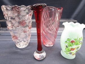 Vases Ruby, Mikasa, Painted