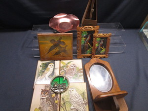 Owl Plaques, Kouba, Feather Bird Art