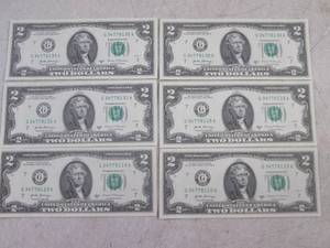 lot 235 image: (CNTR) Uncirculated $2 Bills...
