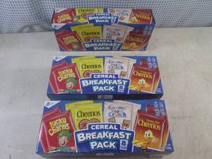lot 251 image: (C-2) 3 Boxes 8 Pouch Cereal Breakfast Packs Past Date