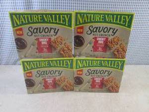 lot 257 image: (B-1) 4 Boxes Nature Valley Smokey BBQ Bars Best by July 2024