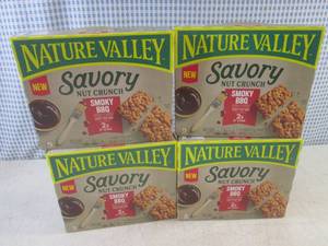 lot 258 image: (B-1) 4 Boxes Nature Valley Smokey BBQ Bars Best by July 2024