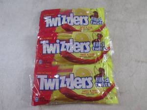 lot 269 image: (B-1) 3 Packs of Twizzlers Sweet and Sour Filled Twists Past Date