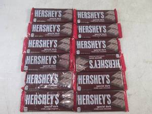 lot 278 image: (B-1) 12 Hersheys Special Dark Candy Bars Best by Feb 2025
