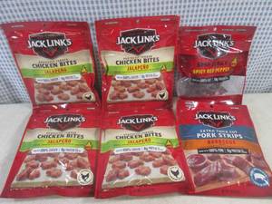 lot 286 image: (B-2) 6 Bags Assorted Jack Links Past Date