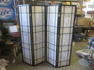 lot 1 image: (BS) 4 Panel Room Divider - Each Panel is 70 14 x 17