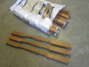lot 3 image: (EW7) 17 Wood Hemlock  Fir Spindles - 36 x 1 58 x 1 58
