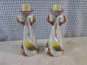 lot 29 image: (FS) Pair of Vintage Candle Holders - 7 14 High