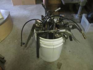 lot 67 image: (BR1) Bucket with 9 Grease Guns...