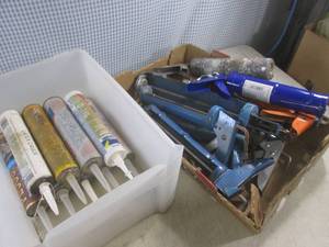 lot 69 image: (F-3) Assortment of Caulking Guns and Caulk