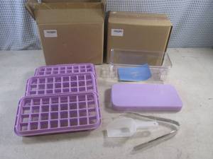 lot 95 image: (CS) Lot of 2 Ice Tray Kit Sets - 3 Ice Trays Each