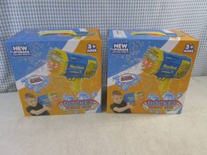 lot 132 image: (F-0) 2 Rocket Bubble Guns - USB Rechargeable with Lighting Effects - Both Purple