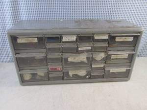 lot 177 image: (A-2) 22-Drawer Plastic Organizer with Contents