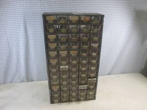 lot 181 image: (F-1) 60-Drawer Metal Organizer with Contents