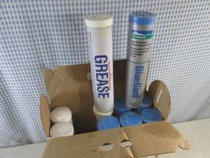 lot 210 image: (CSB) 10 Tubes of Grease 2 Types See Photos 14oz Tubes