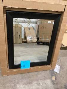 lot 30 image: Amanti Art Grand Black Narrow 20 in. H x 24 in. W Framed Wall Mirror Customer Returns See Pictures