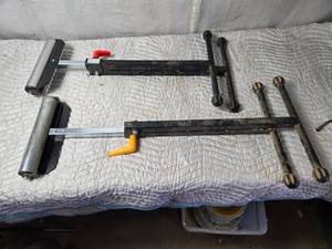 lot 342 image: Adjustable Height Material Roller Stands